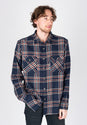 Bowery Flannel washednavy-offwhite-terracotta Vorderansicht