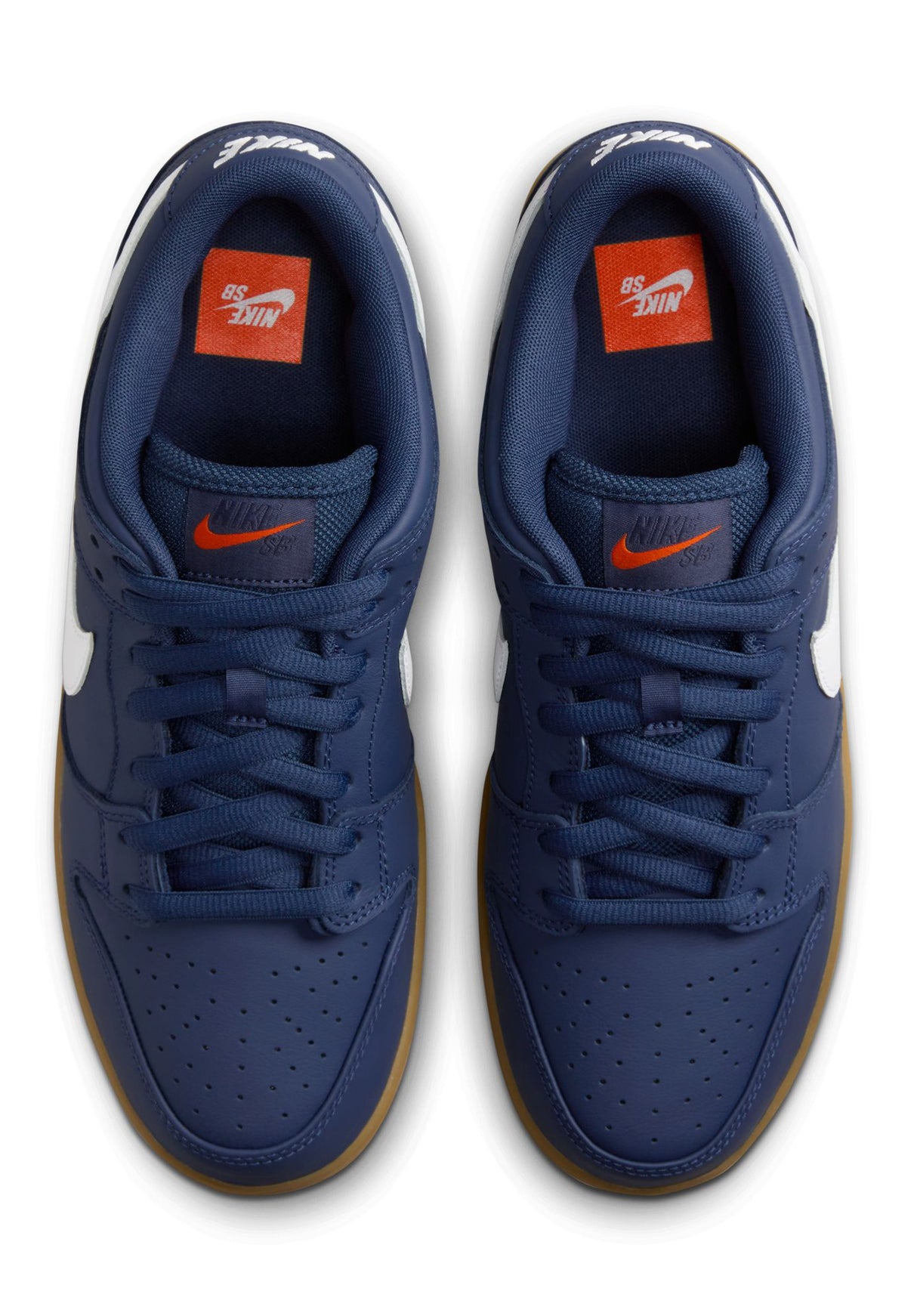 Dunk Low Pro navy-white-navy-gumlightbrown Rueckenansicht