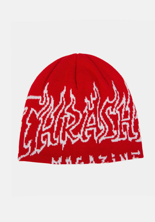 Fire Outlined Skully red Vorderansicht