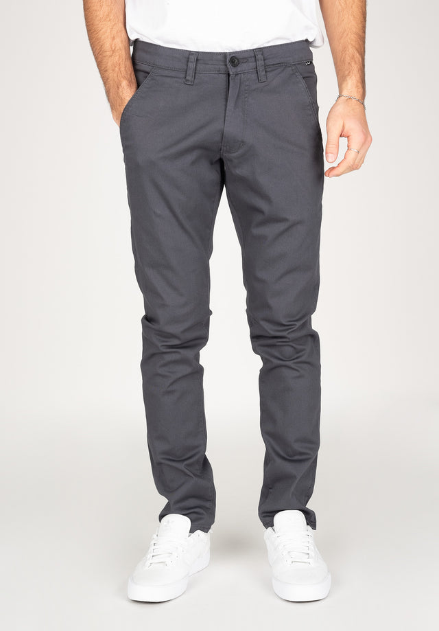 Flex Tapered Chino darkgrey Vorderansicht