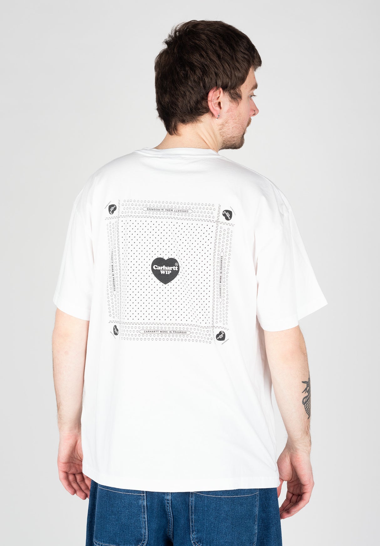 Heart Bandana white-blackstonewashed Vorderansicht