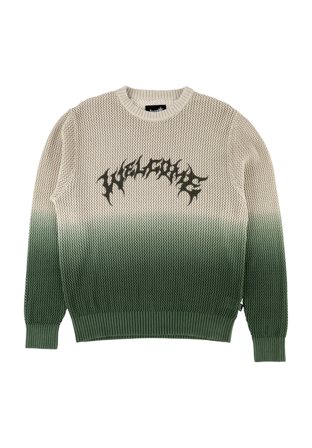 Maille Dip-Dyed Loose-Knit Sweater pile-bone Vorderansicht