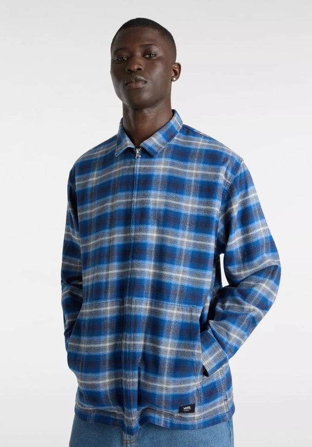 Montwood Zip Flannel dressblues-trueblue Vorderansicht