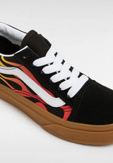 Old Skool Kids flame-black-gum Closeup1