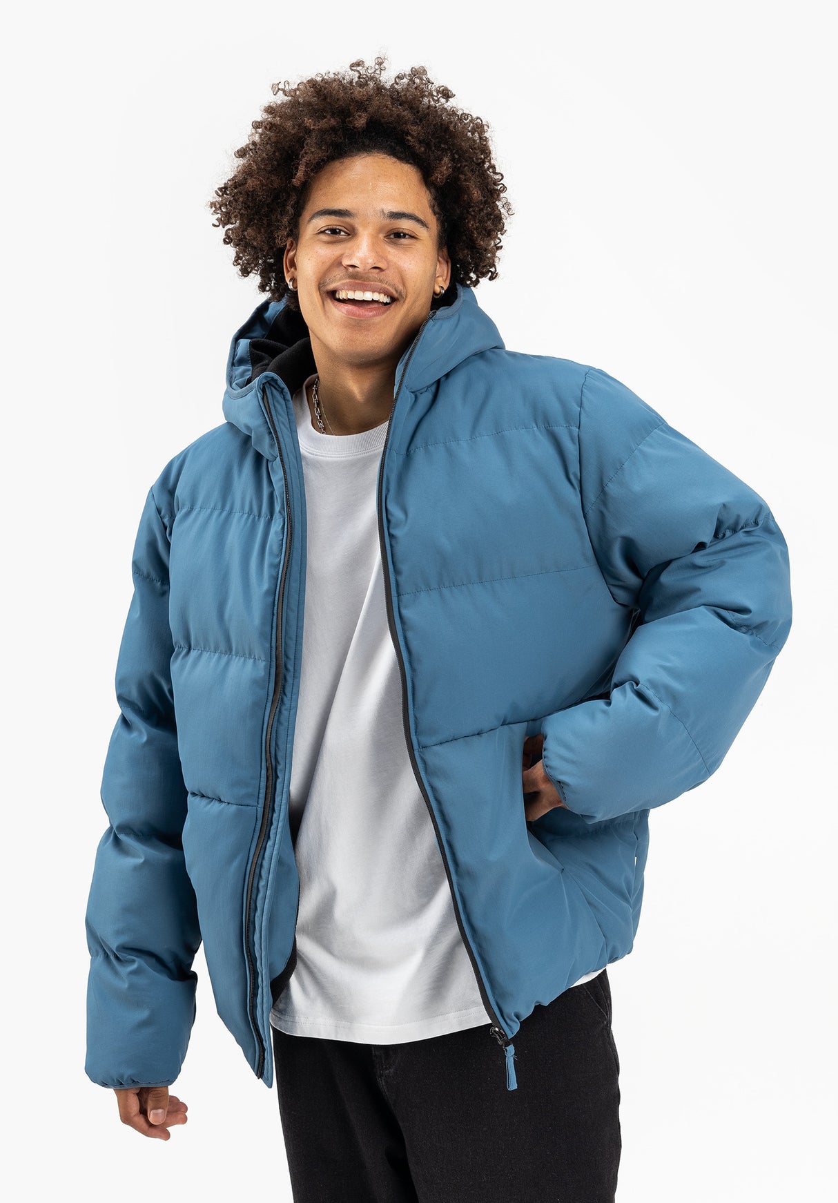 Puffer blue Vorderansicht