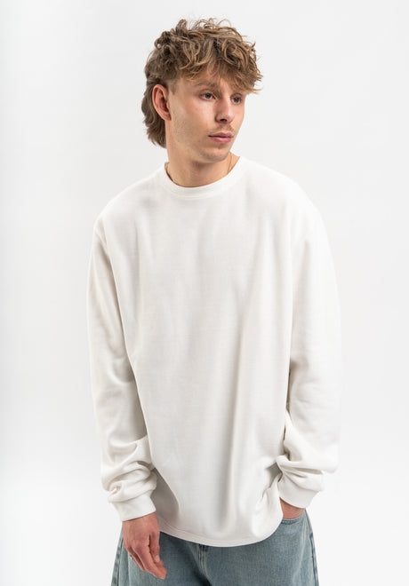 Raw-Longsleeve offwhite Rueckenansicht