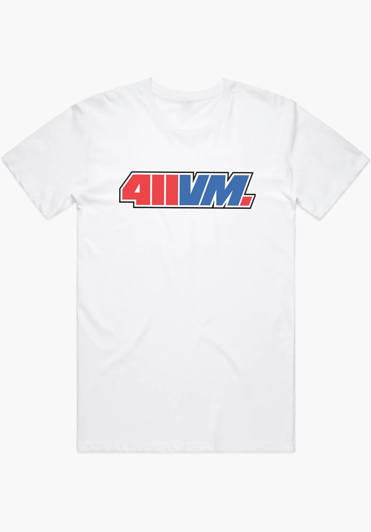 411VM Logo (Red/Blue) white Vorderansicht