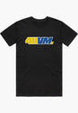 411VM Logo (Yellow/Blue) black Vorderansicht