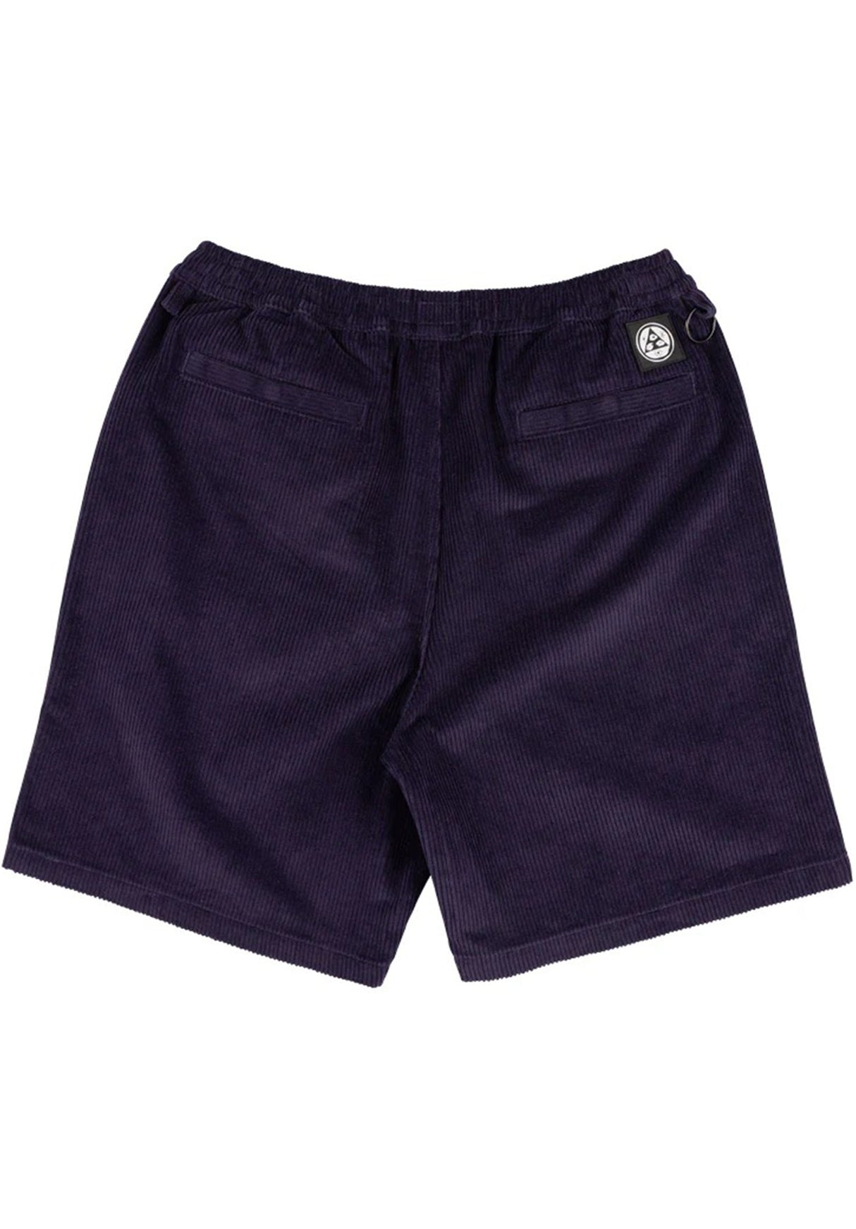 Hydra Corduroy Elastic Shorts eggplant Rückenansicht