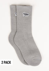 Script Socks Set of 2 grey Vorderansicht