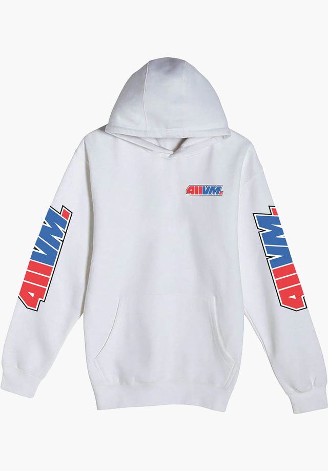 411VM Logo (Red/Blue) white Vorderansicht