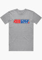 411VM Logo (Red/Blue) heathergrey Vorderansicht