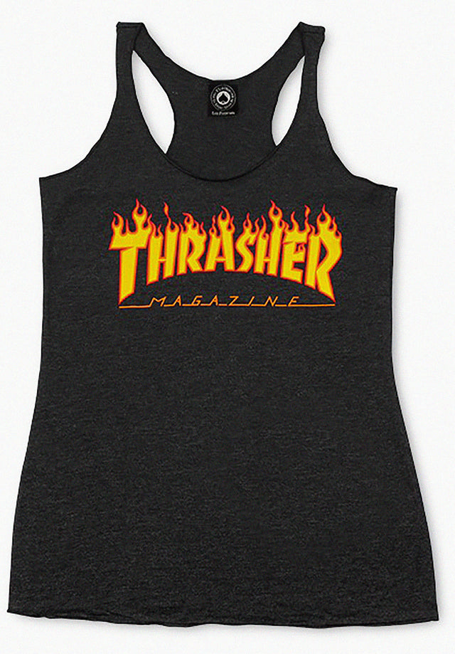 Flame Logo Racerback Girls black Vorderansicht