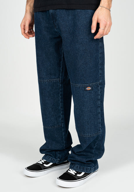 Double Knee Denim indigo Rückenansicht