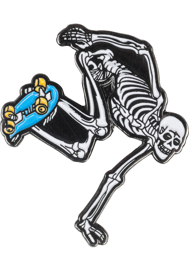 Skateboard Skeleton Lapel Pin black-glowinthedark Vorderansicht