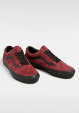 Skate Old Skool hairysuedeblack-burgundy Rueckenansicht