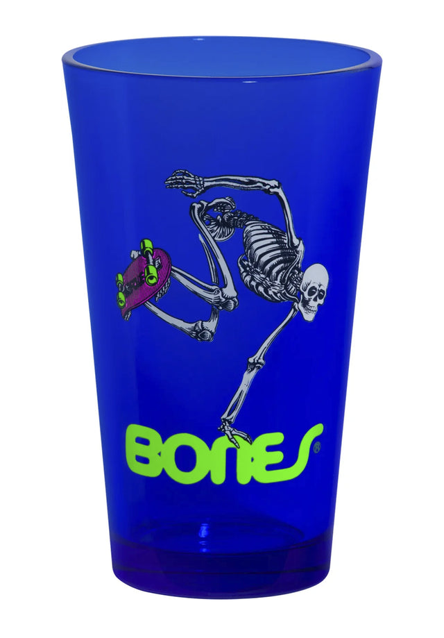 Skateboard Skeleton Pint Glass blacklight Vorderansicht