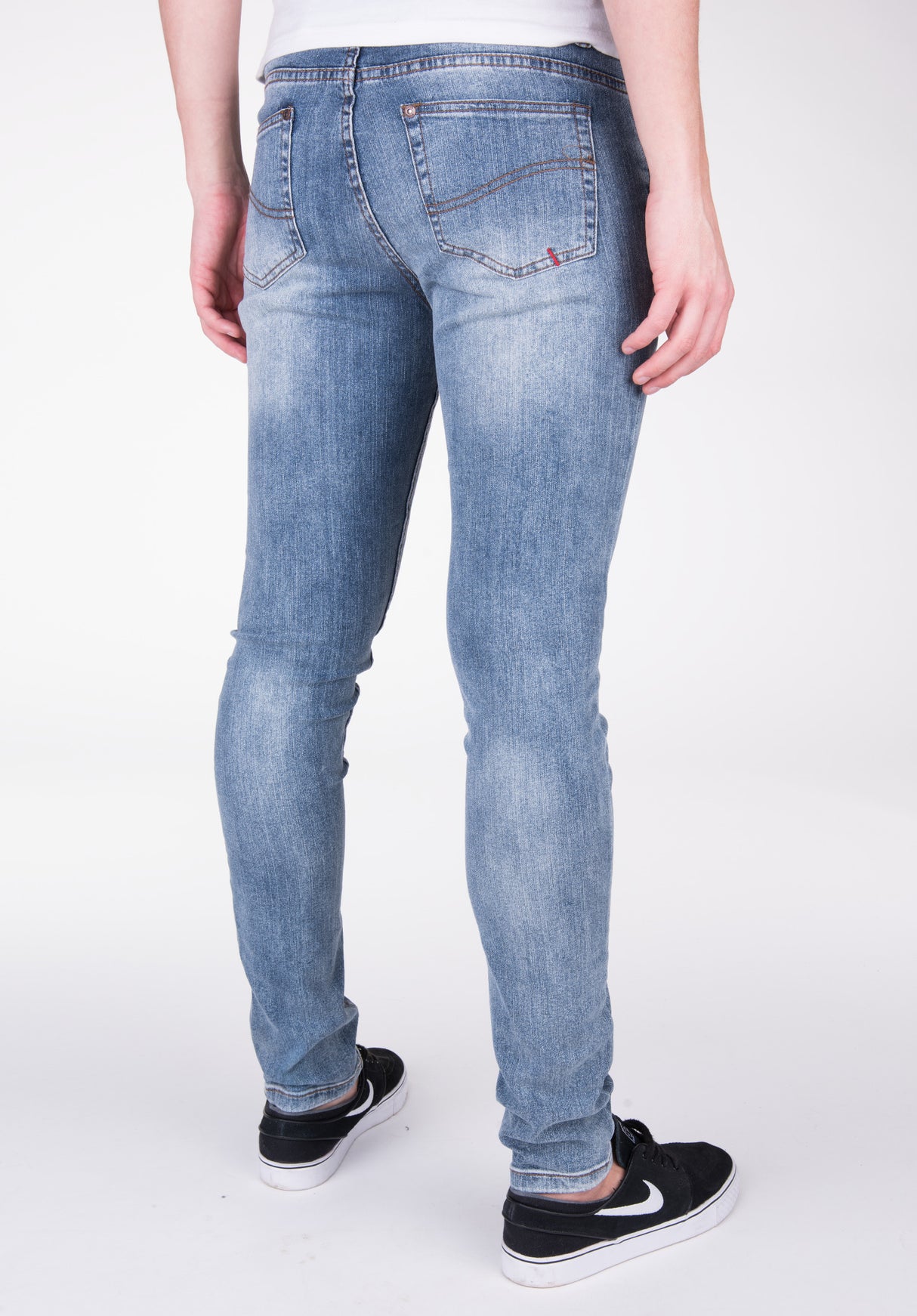 Skinny Fit blue-vintage Rueckenansicht