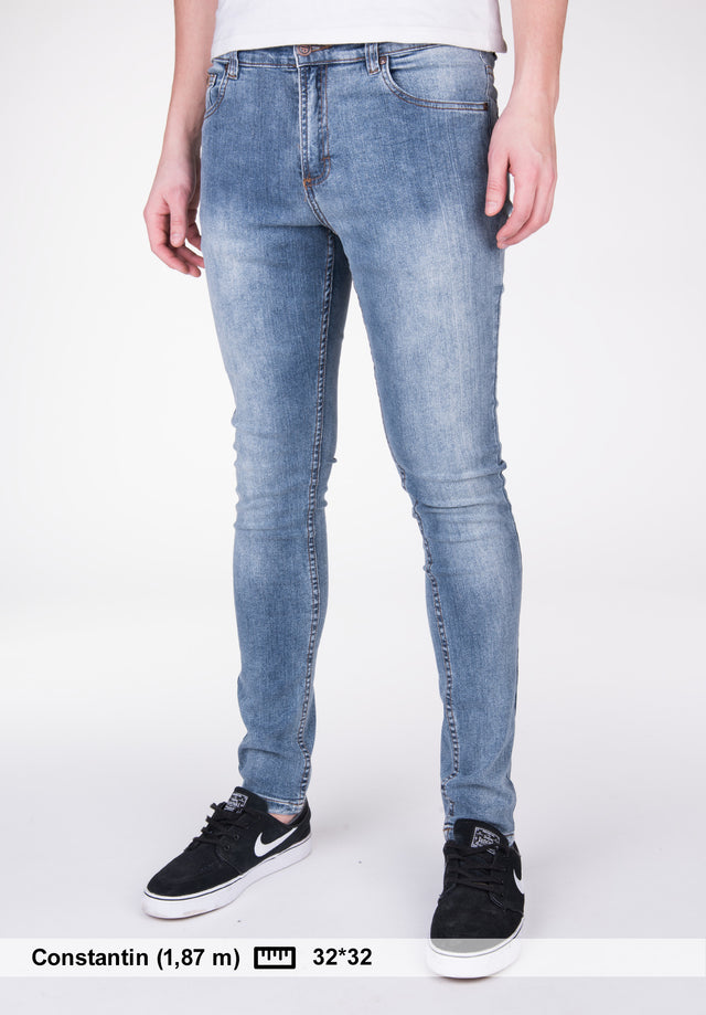 Skinny Fit blue-vintage Vorderansicht