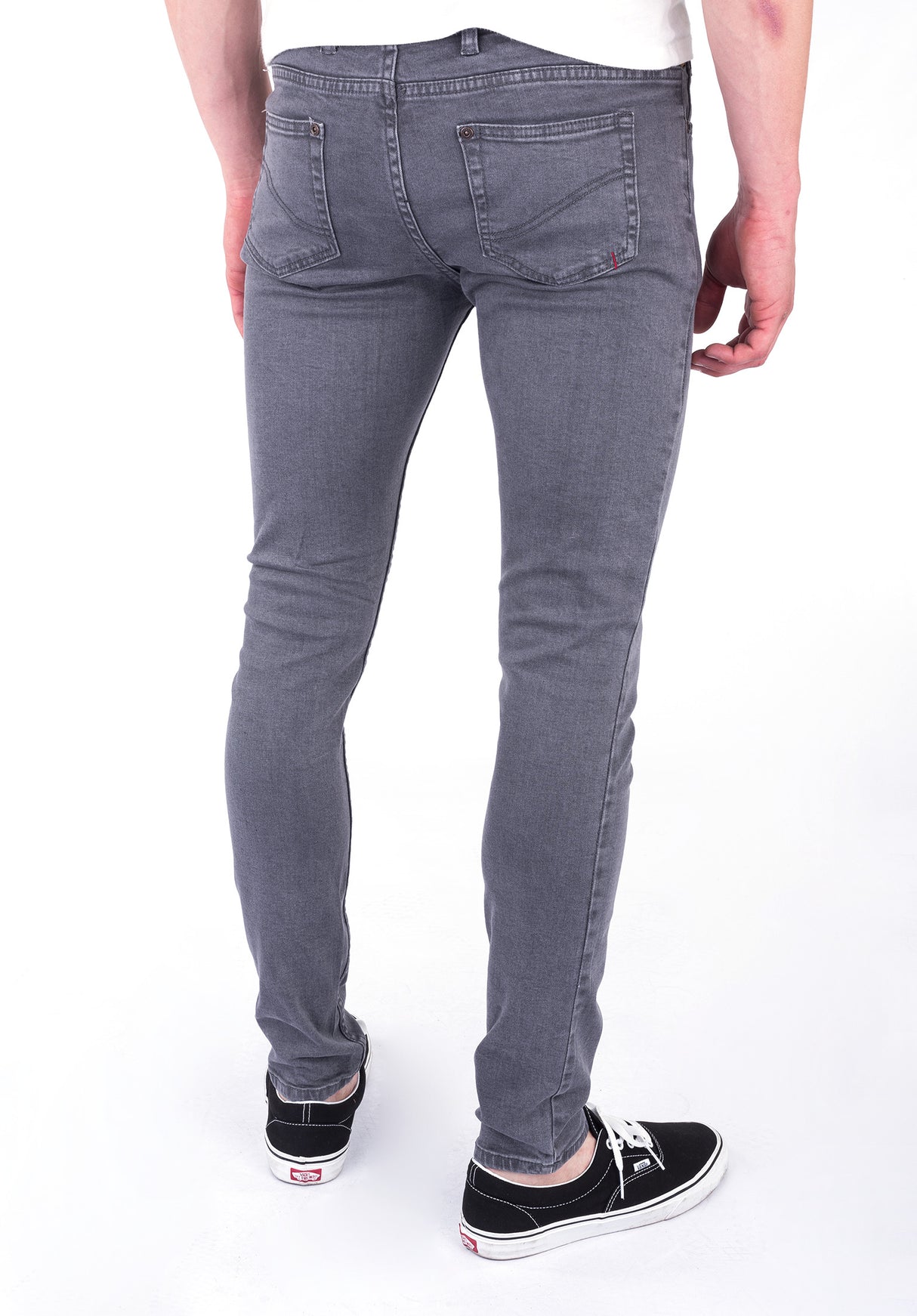 Skinny Fit stonegrey Rueckenansicht