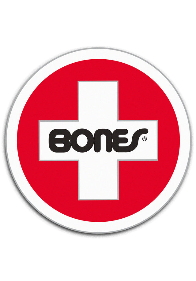 Swiss Round 3" Sticker white Vorderansicht