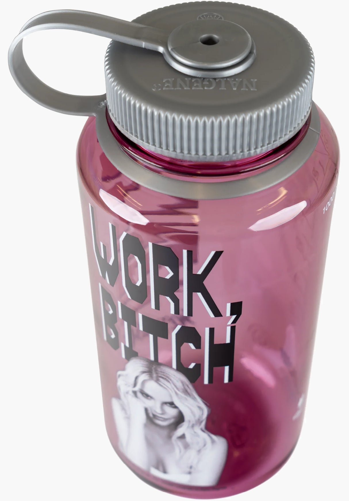 x Britney Spears Work Bitch Nalagene Bottle pink Closeup2