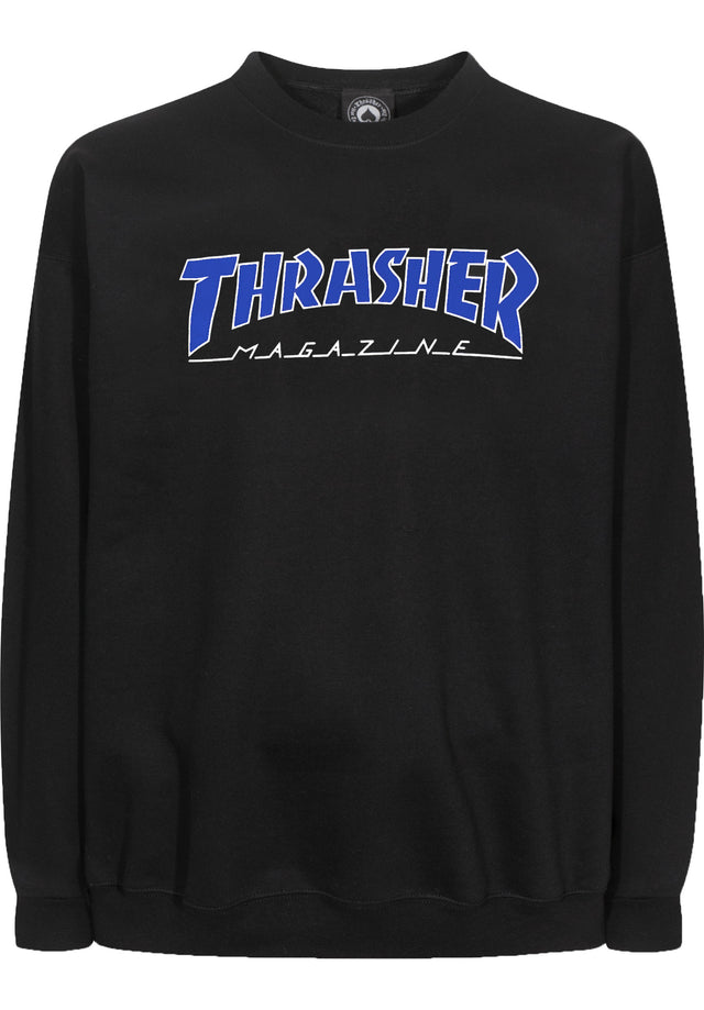 Outlined Crewneck black-blue Vorderansicht