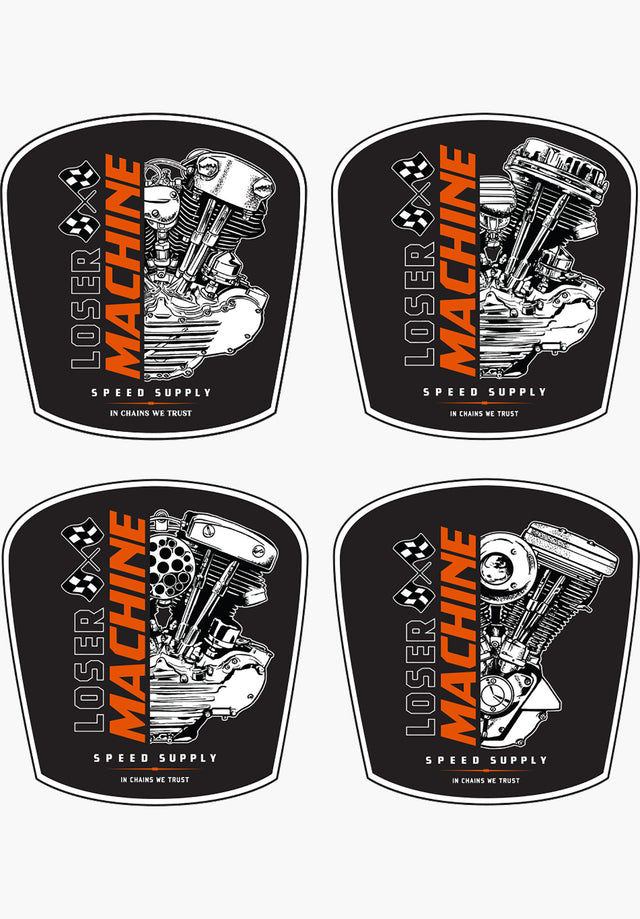 Motor Sticker Pack black Vorderansicht